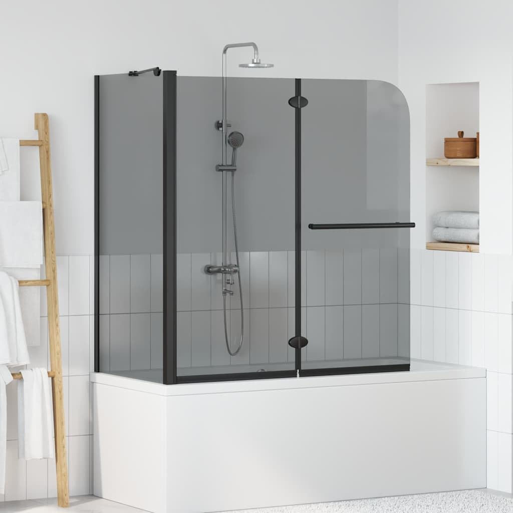 Box doccia 120 x 67 x 129 cm pieghevole in vetro ESG e alluminio box doccia girevole per il bagno
