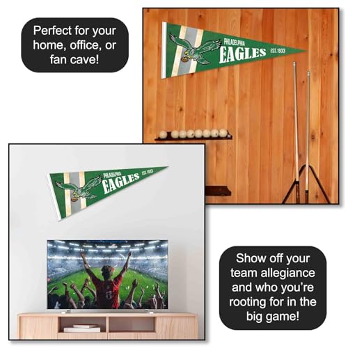 Image of Philadelphia Eagles Throwback Vintage Retro Pennant Flag