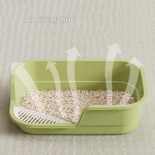 Arenero para gatos mediano gris plástico y acero miniatura 7