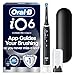 Oral-B iO6 Electric Toothbrushes For Adults, 1 Toothbrush Head, 5 Modes with Teeth Whitening, 2 Pin Plug, Black Lava, Travel Case Colour May Vary