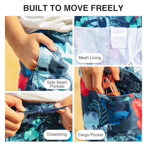 Image of Kanu Surf Boys' Terrapin Turtle Quick Dry Beach Board Shorts Swim Trunk
