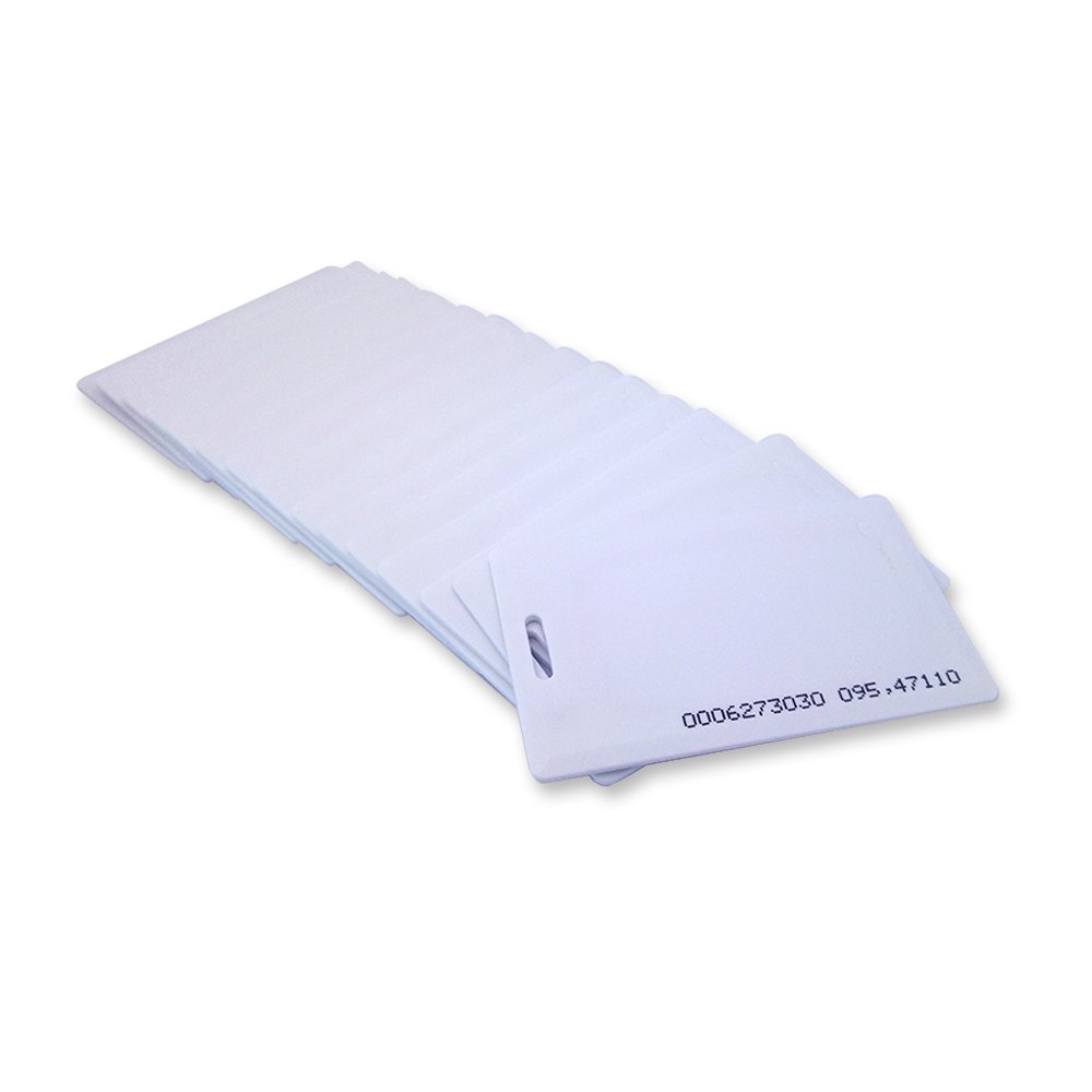 100 pièces RFID 125 KHz Carte d’Identification de proximité Tk4100 (1,8 mm d’épaisseur) Compatible avec Le système de contrôle d’accès d’entrée par Carte à Puce EM4100, Carte-clé