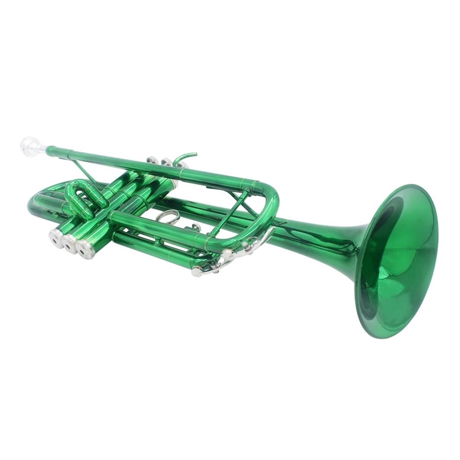 trąbka instrument Zielona Trąbka Bb Płaski Profesjonalny Mosiężny Instrument Muzyczny Wykwintne Trwałe Akcesoria Do Ustników Trompete