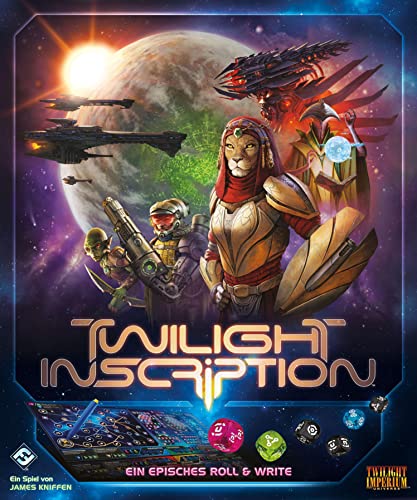 Fantasy Flight Games- Twilight Inscription Roll-and-Write, Color Negro, Blanco y Rojo (Asmodee gmbH FFGD0182)