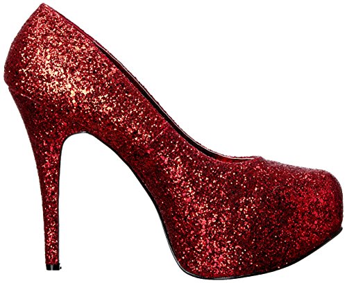 Pleaser Pink Label Women's Teeze-06Gw Platform Pump, Red Glitter, 13 M Us #TOP5