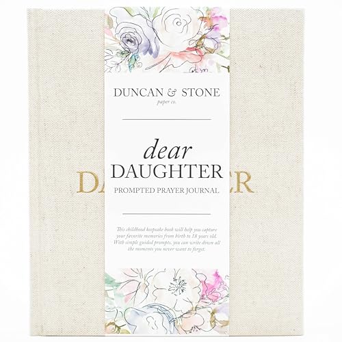 Image of Mother Daughter Journal (Cream, 230 Pages) – Durable Dear Daughter Journal Keepsake – Linen Baby Journal Memory Book - Unique Gifts for Daughter
