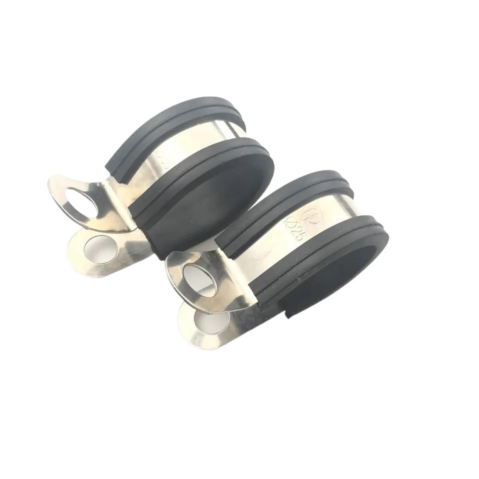 Knbhgujmd One Color P-Clips Metal Wire Cable Conduit Clamps, 304 Stainless Steel Rubber Lined P Clips Cable Hose Pipe Clamps Multiple Sizes 50 Pcs(38Mm)