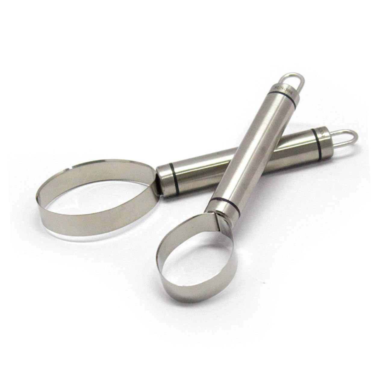 KICHOUSE 3pcs Stainless Steel Fruit and Melon Cutters Food Handling Tools for Prep Removers Various for Salad Making and Easy to Clean