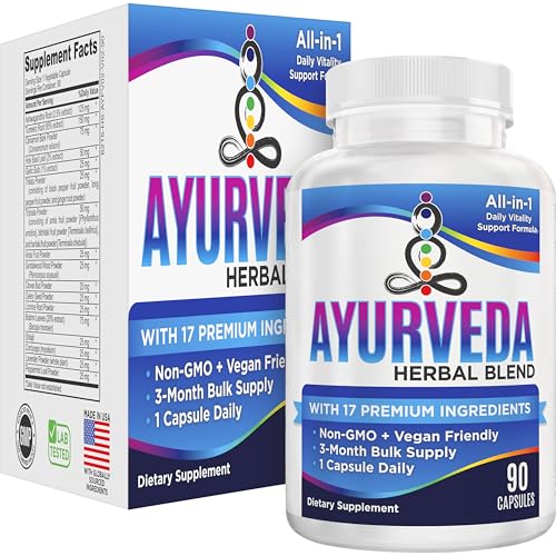 3-Month AYURVEDA Supplements (17-in-1 Blend) Premium Ayurvedic Herbs | Health