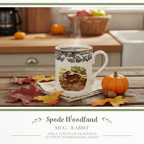 Spode Woodland Rabbit Mug 16 oz marrón/blanco miniatura 2