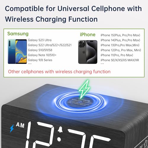 Wireless Charging Alarm Clock