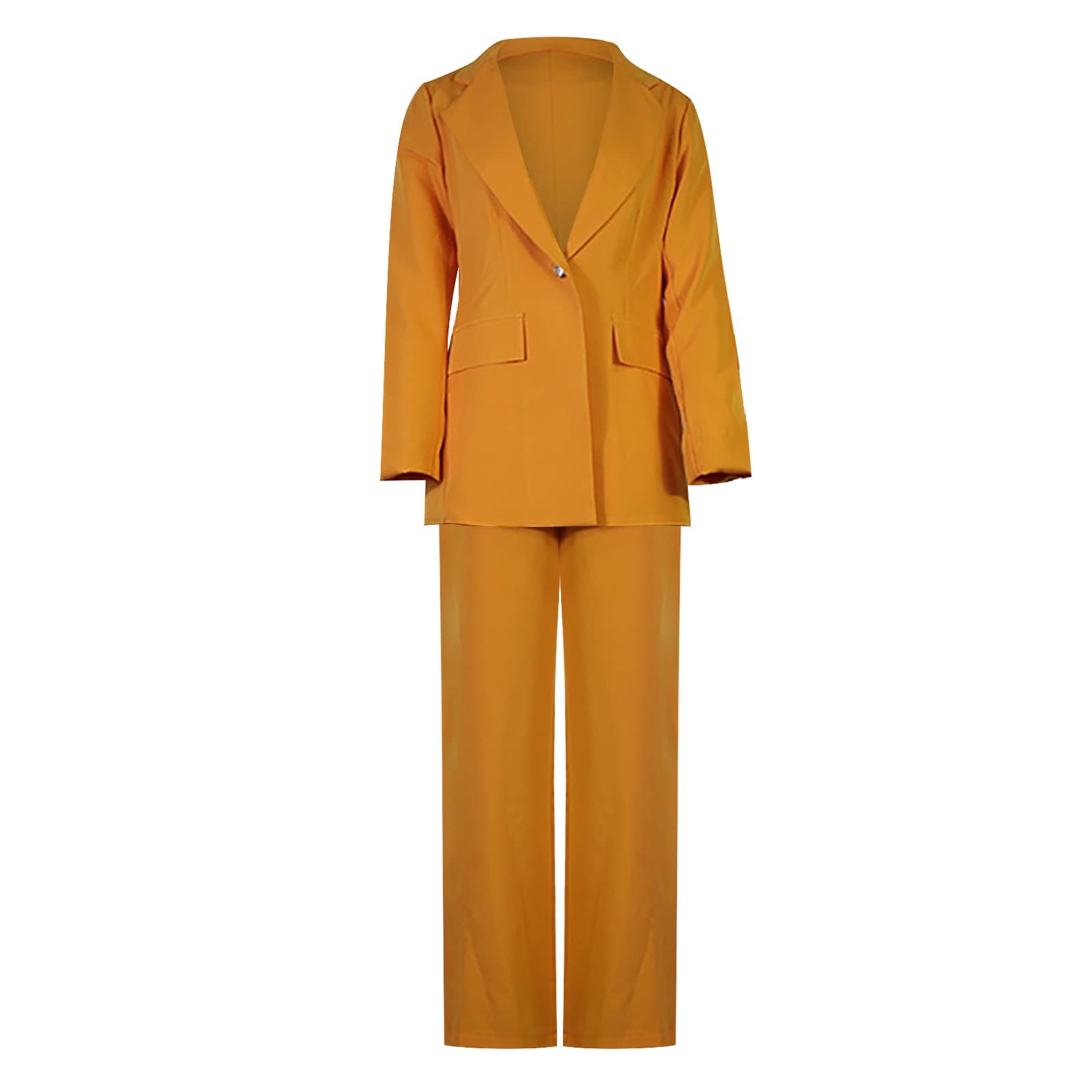 Generico Completo Donna Elegante Completo Con Revers E Bottoni Slim Fit Abbigliamento Curvy Primavera E Autunno Pantaloni E Giacca Tailleur Blazer Comfort Per Occasioni Formali Business E Eventi