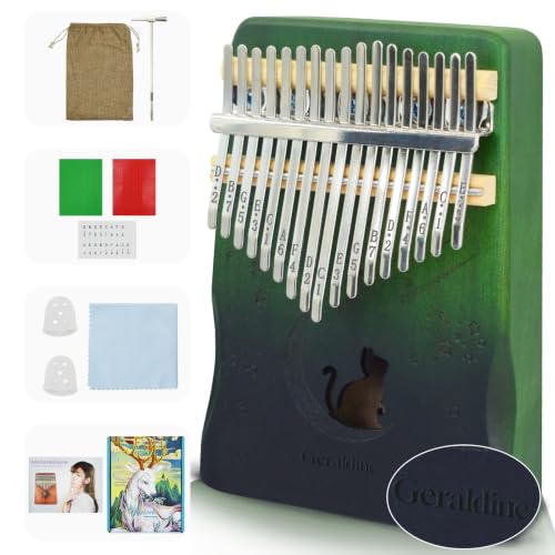 Image of 17 Key Kalimba Thumb Piano, Mbira Instrument,Musical Gift for Kids & Adults