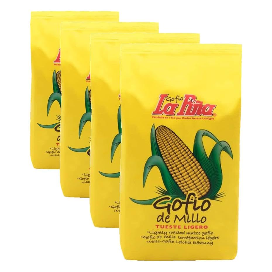 Gofio La Piña - Gofio Millo Tueste Ligero 500g | Producto Natural | Fuente de Proteínas Vegetales | Rico en Minerales | Aporte de Energía | Efecto Saciante | Ayuda a Controlar la Glucosa