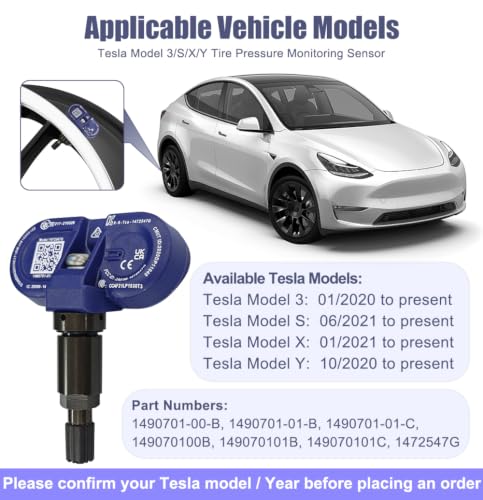 Image of Bluetooth TPMS Sensor for Tesla Model 3 Y X S Tire Pressure Sensor 2.4GHz