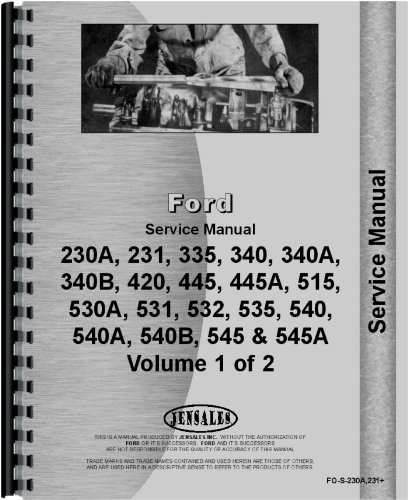 Ford 230A Industrial Tractor Service Manual      Unknown Binding