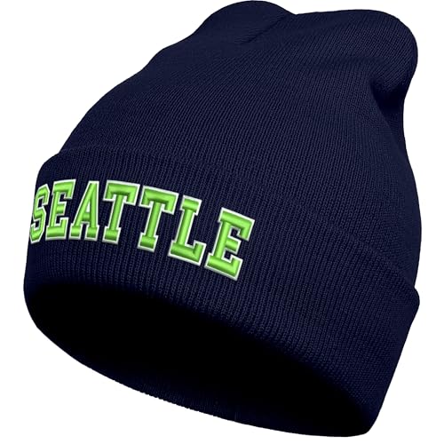 Sports Fan Beanie Gear Winter Hat for Men Apparel Women Gifts Knitted Cap Merch Stuff Navy Blue