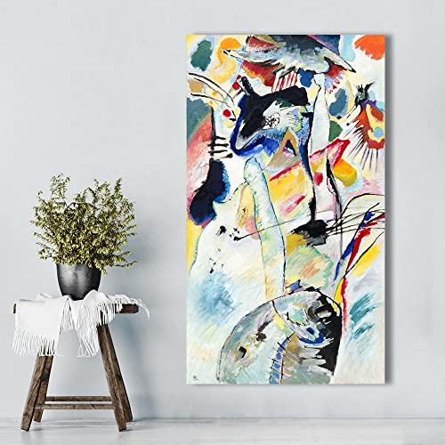 Toile abstraite moderne colorée pour décoration murale de salon