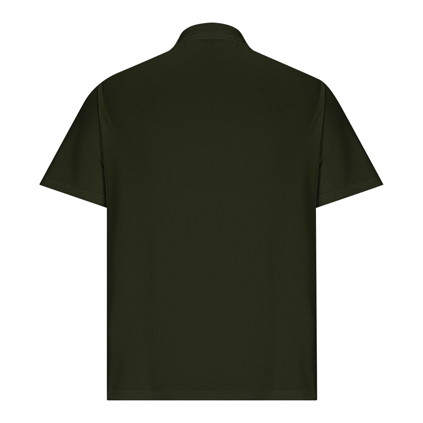 Mens Classic Buttons Shirts Short Sleeve Collared T-Shirt Athletic Slim Fit Pullover Casual Sun Protection Golf Top — view 5