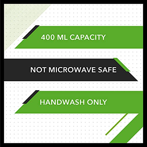 XBOX Bicchiere Tazza in Vetro Opaco Nero & Verde, Design Controller, 400ml - Gadget - Immagine 3