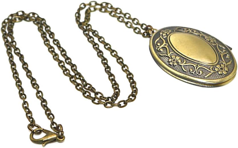 women' Religious Photo Antique Pocket Choker Souvenir Necklace Vintage Locket Pendant Chain Collarless