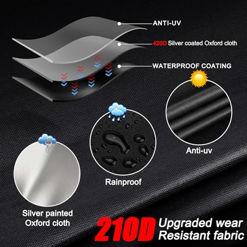Faltgarage: Universell Abdeckung für Hundeanhänger & Lastenanhänger, 210D Wasserdicht, Winddicht, Reißfestes Oxford-Gewebe mit UV-Schutz