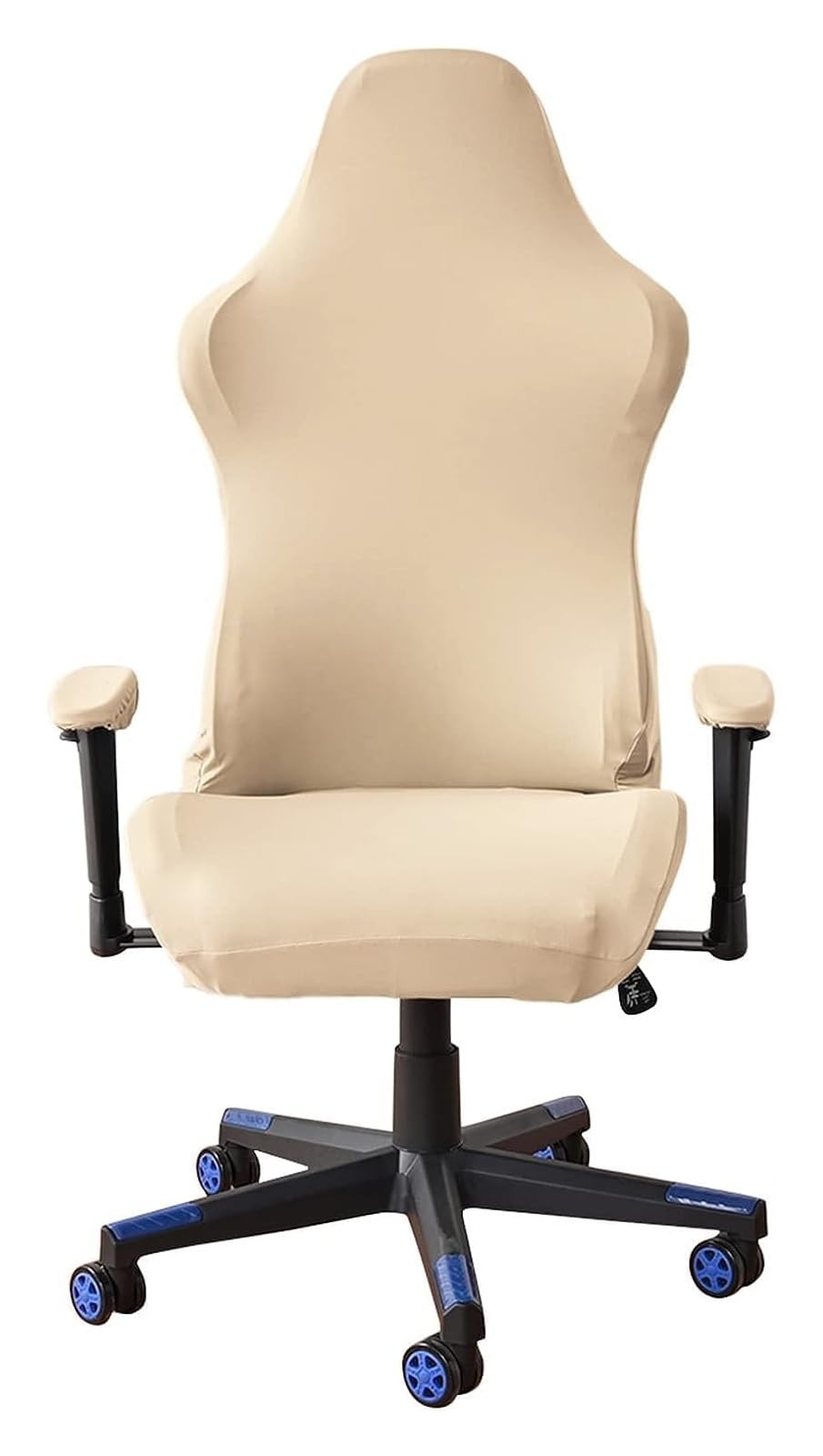 AOICXB Office Chair Seat Covers,Stretchable Gaming Chair Covers,with 1 Pair Armrest Cover, Reclining Racing Style Chair(Beige)