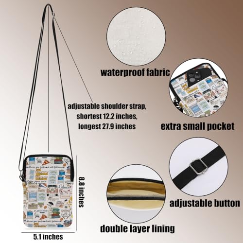 Funny Crossbody Bag, Sling Bag for Women, TV Show Inspired Gift Sunfower Book Merchandise for Fans Girls Friend Sister Friendship Birthday Christmas Small Messenger Bags Adjustable Strap Purses Bags3