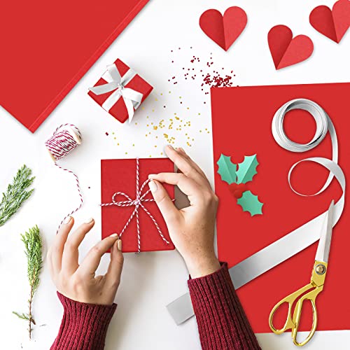Image of NEBURORA 60 Sheets Red Tissue Paper Set Christmas Gift Wrap Paper | 14 X 20 Inch, Christmas Red Wrapping Paper for Gift Packaging Filler, DIY Art Crafts, Birthday, Wedding, Valentine's Decor