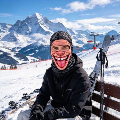 Old Man Ski Mask Funny Realistic Face Ski Mask 3D Printed Balaclava Winter - image 6