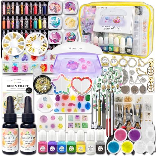 （04:00時点） (ケラッタ) UV レジン セット スターターキット シャカシャカレジンが作れる クラフト 初心者 クリスマス 誕生日 プレゼント に