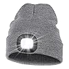MELASA Gorro unisex con luz, recargable por USB, manos libres, gorro LED, regalos de invierno para hombres