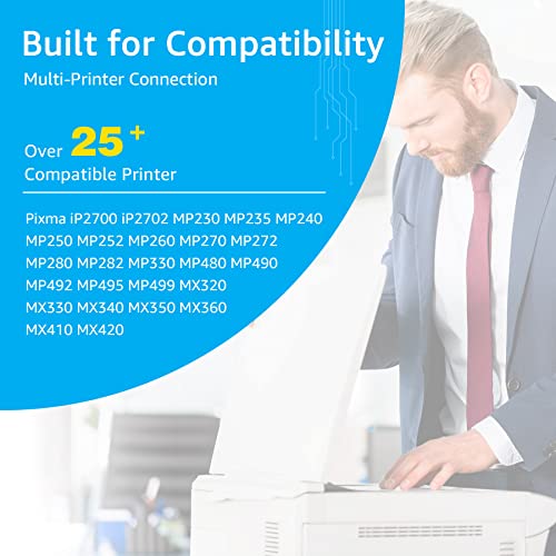 PalmTree PG-510 CL-511 Remanufactured for Canon 510XL and 511XL ink cartridges Replacement for Canon MP495 ink cartridges for Canon MP499 ink for Pixma iP2702 MP230 MP235 MP280 (1 Black 1 Tri-Color) - Image 2
