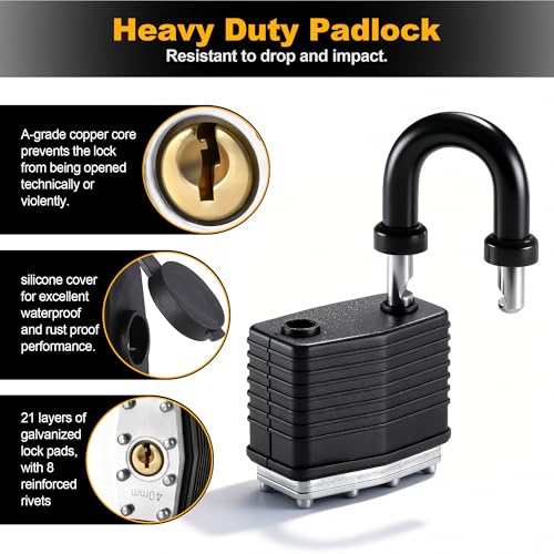 Image of 90 Degree Door Lock Latch, 4 Inch Stainless Steel Hasp Latch with Padlock Keys Screws, Heavy Duty Hasp Lock, Waterproof Pad Lock Latches for Mailbox Wooden Gate Shed Cabinet