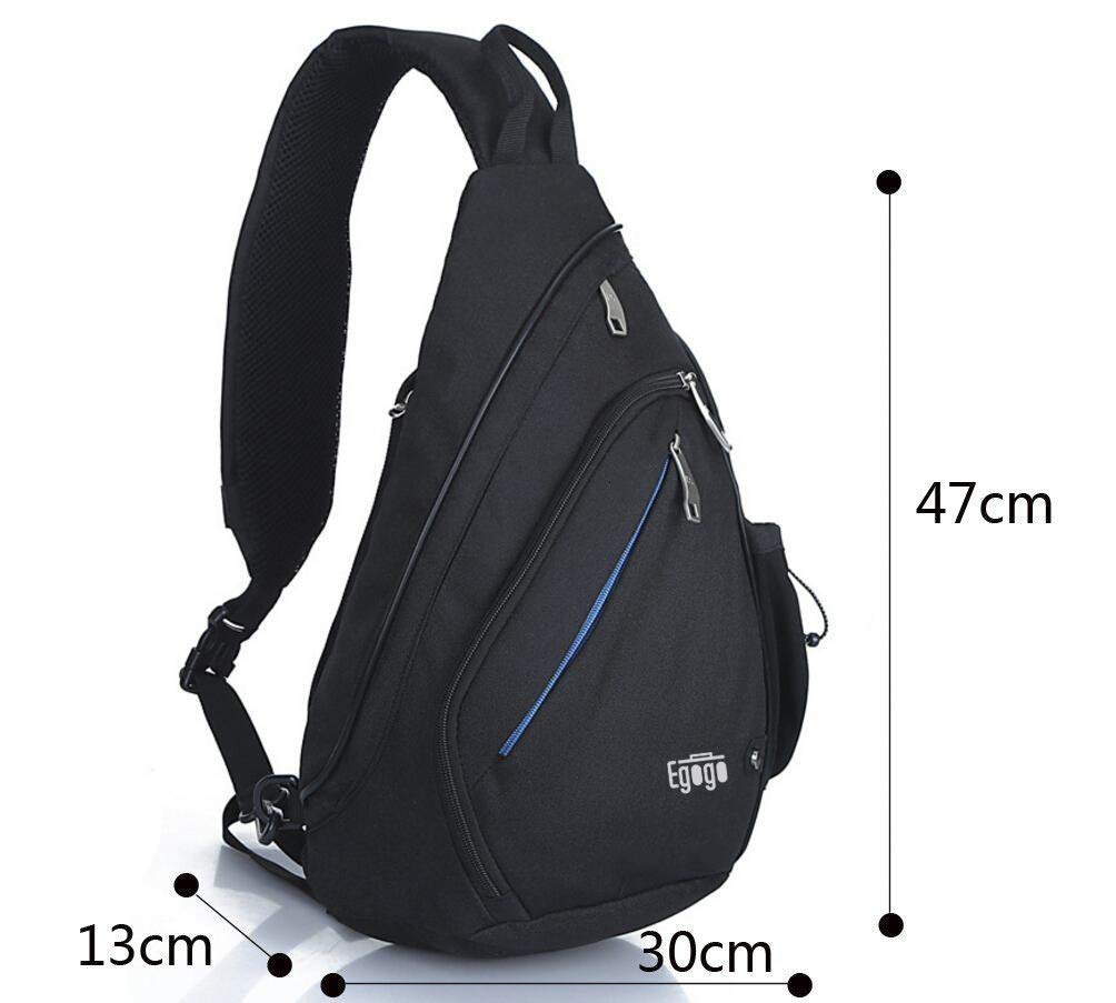 EGOGO Monospalla Zaino Adatto per Ciclismo, Trekking, Campeggio per Uomini e Donne E300-4