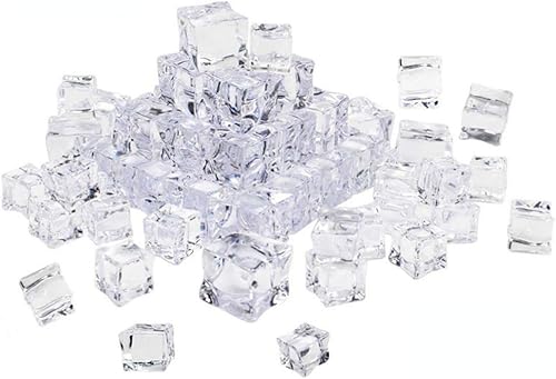 EXCEART - Juego de 36 cubos de hielo falsos de plástico para bloques de hielo, para decorar la cocina, cumpleaños, boda, 0.787 in