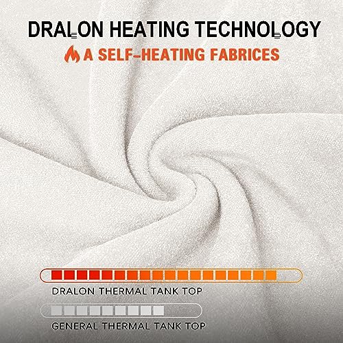 WOWENY Sleeveless Thermal Fleece Tank Top for Women V Neck Lace Camisole Warm Base Layer Cami Vest Underwear Tops2