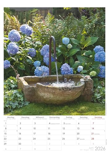 Alpha Edition - Traumgärten 2026 – Bildkalender A3 (29,7×42 cm) mit 12 Gartenmotiven, viersprachigem Kalendarium & Platz für Notizen, Wandkalender & Geschenkidee für Hobbygärtner: Beautiful Gardens