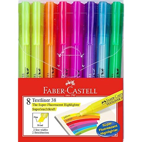 Faber-Castell 158131 - Textmarker TEXTLINER 38, 8er Etui, sortiert Cover