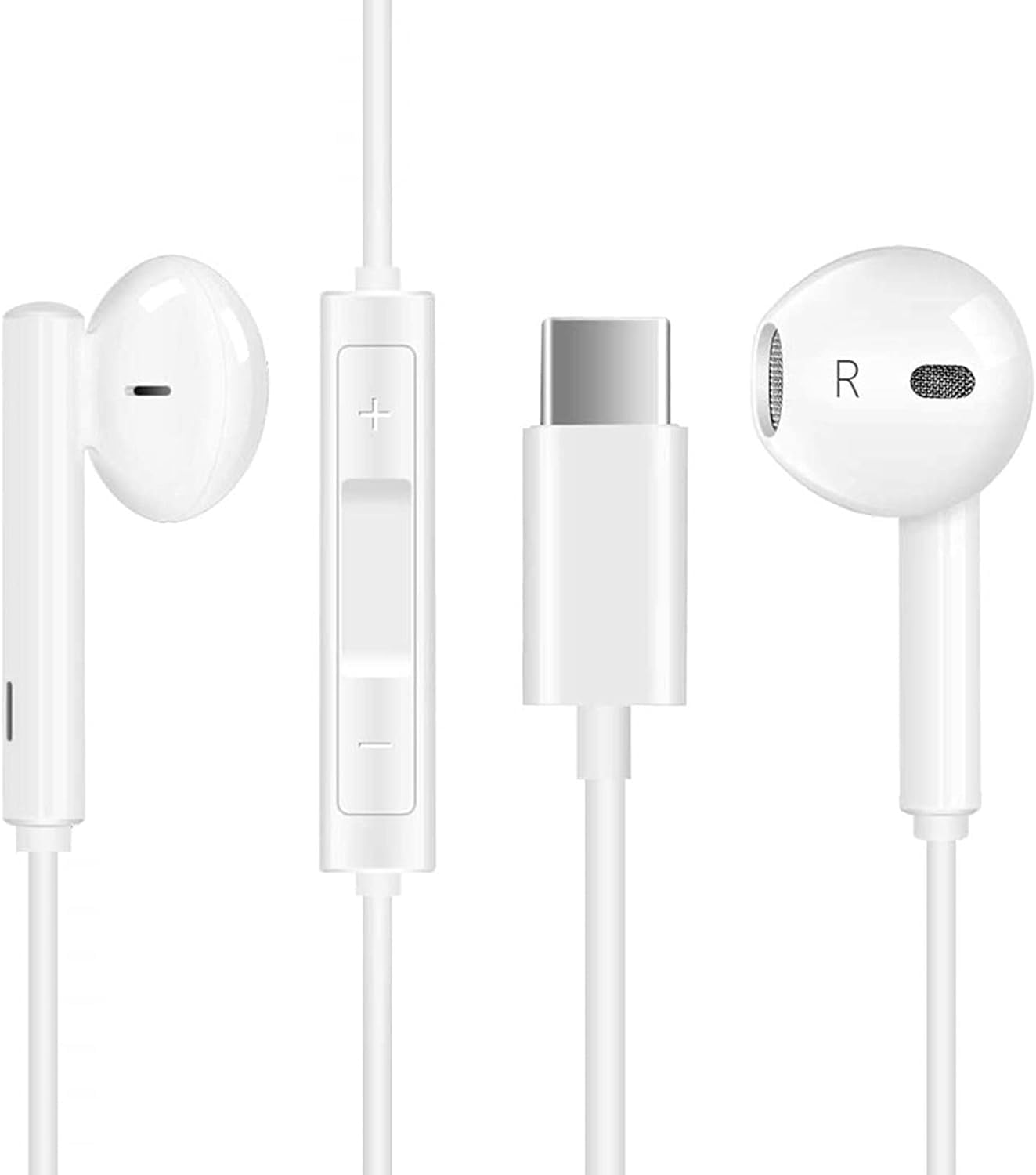 For Samsung Galaxy S24 FE A17 A16 A35 A55 A25 A15 A15 5g Earphones, USB C Headphones, In Ear Type C Earphone with Mic & Volume Control, Hi-Fi Stereo Wired Earbuds for Galaxy S23 FE