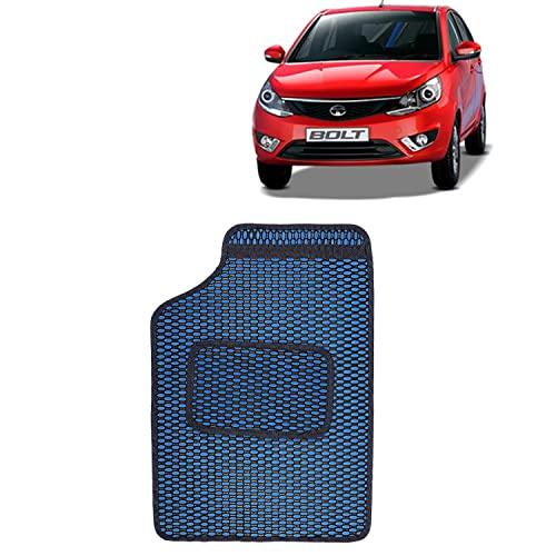 Image of Kingsway Dotted Design Car Floor Foot Mats Universal Fit for Tata Bolt, Model Year : 2014 Onwards, Water and Dustproof, Color Blue, Set of 5 Pieces