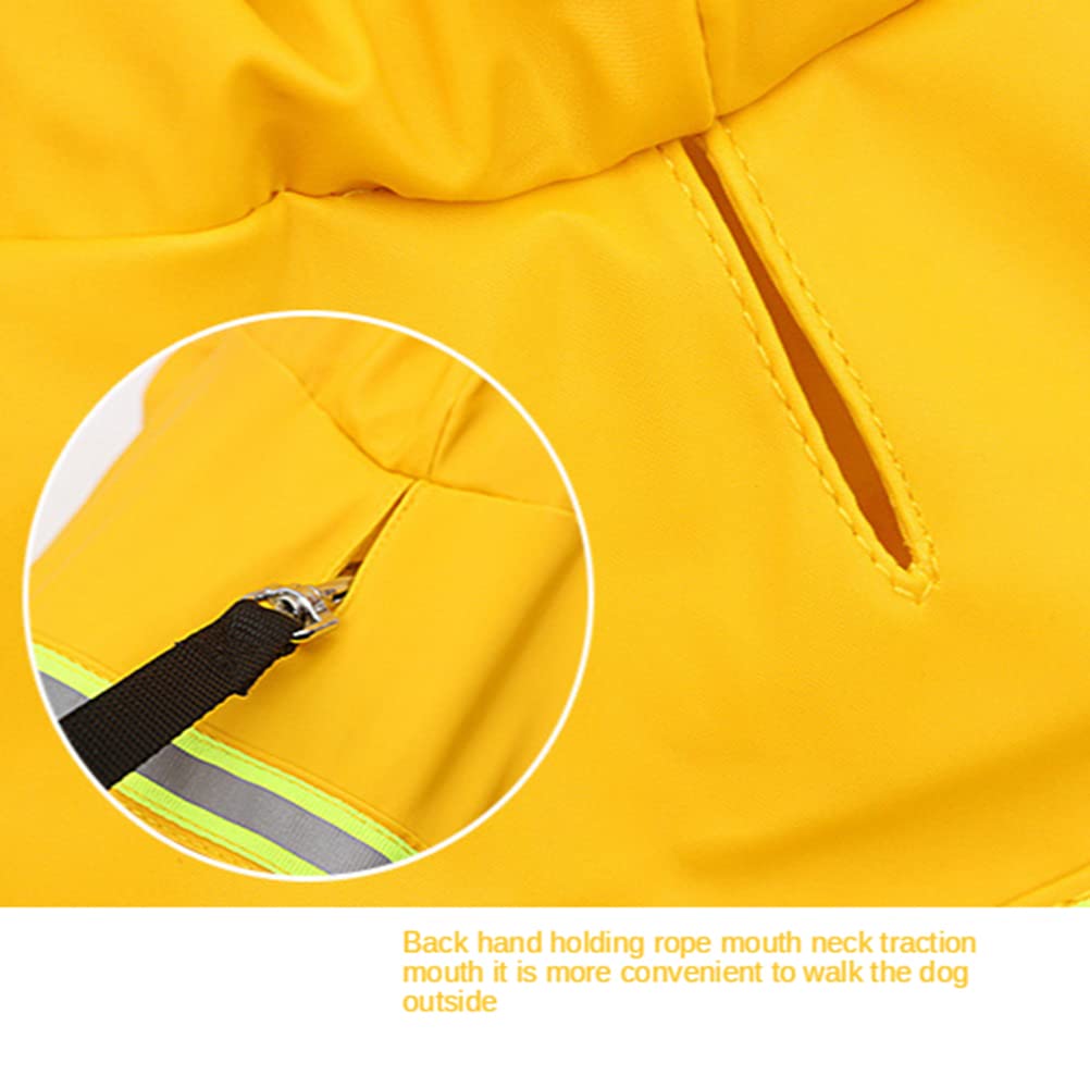 Chubasquero para perro, impermeable para mascotas, ropa para perro, impermeable, grande, para perros, suministros dorados para exteriores (rosa, XXL)