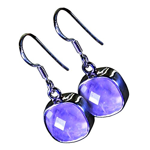 Boucles d'oreilles rose quartz argent 925 idée cadeau anniversaire