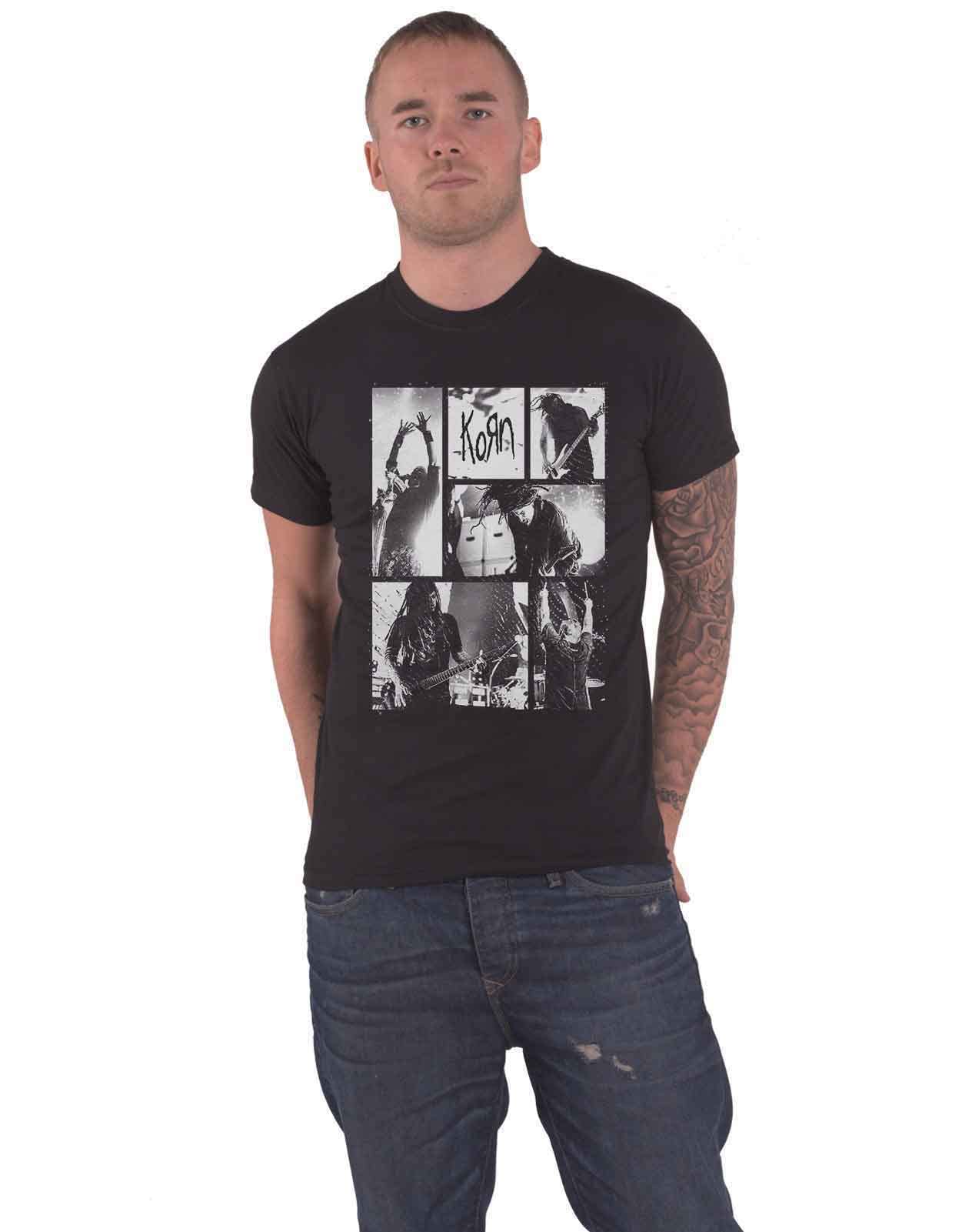 Korn Official T-Shirt - Block Photo Logo Men's Black Tee, 100% Cotton, Crew Neck, Short Sleeve 4 thumbnail image