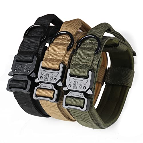 4W Hunting Dog Collar - Tactical Dog Collar for Medium & Large Dogs,Martingale Collar for Dogs with Adjustable Nylon…