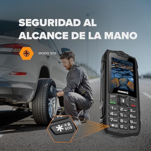 Teléfono robusto Hammer H Basalt con mega batería dual-SIM 5