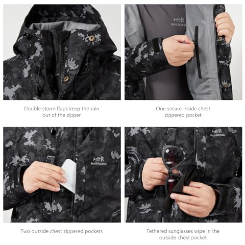 Image of BASSDASH Walker-LW Breathable Waterproof Fishing Hunting Wading Jackets with Silent Outer Fabric for Men Women