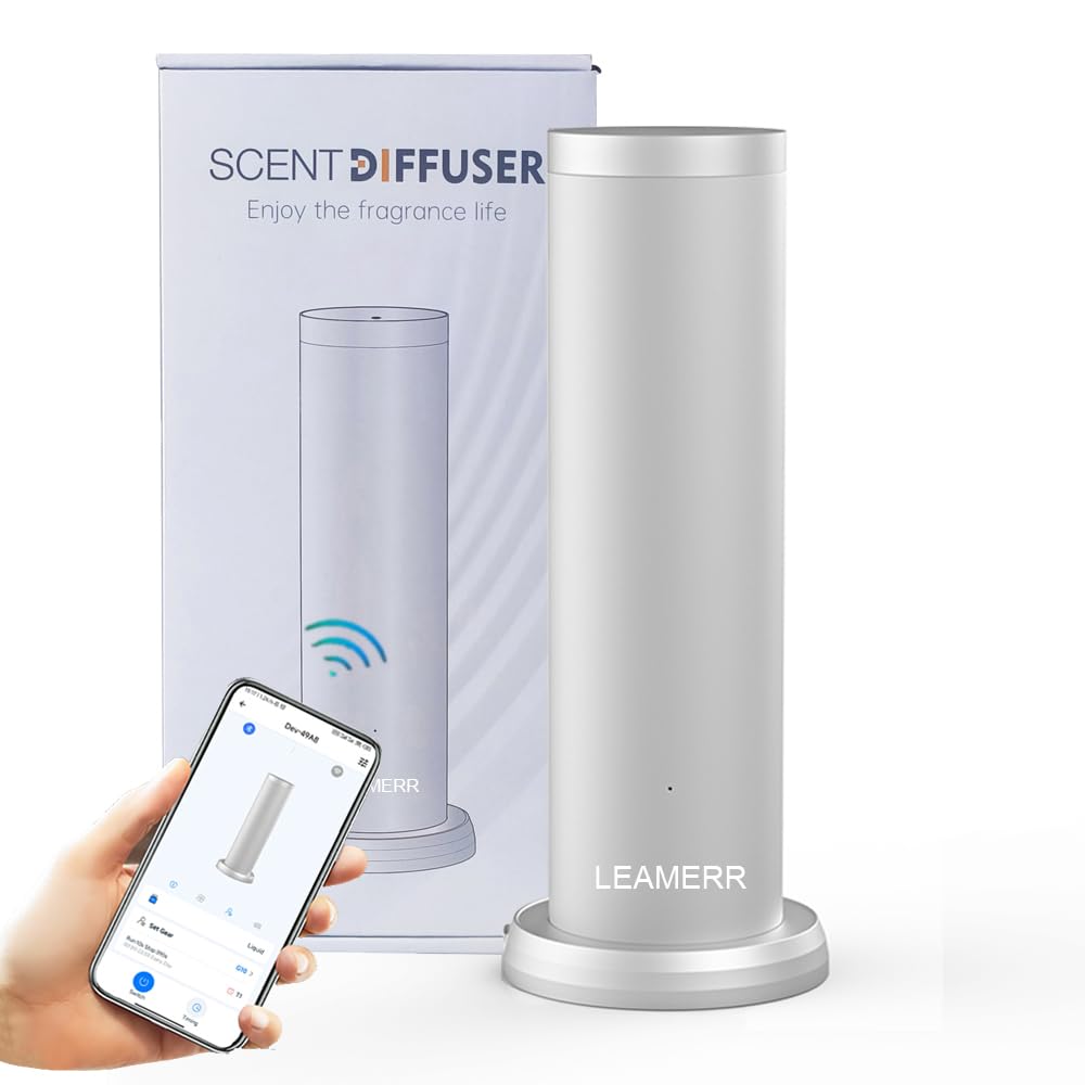 Máquina de aire inteligente para el hogar, difusor de aceites esenciales sin agua con Bluetooth/WiFi, para aceites, súper silencioso, tecnología de aire frío, difusor de aromaterapia para