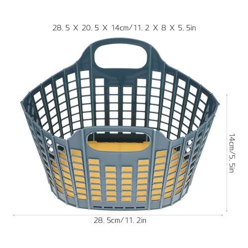 Cesta rectangular plegable de plástico con asa para organizar frutas y verduras en el hogar 3