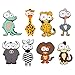 SOLUSTRE 8Pcs Imanes de Nevera de Animales de Silicona 3D Dibujos Animados Zoo Animal Refrigerador Pegatinas Magnéticas para Pizarra Blanca Gabinetes de Cocina Juguete Educativo para Niños
